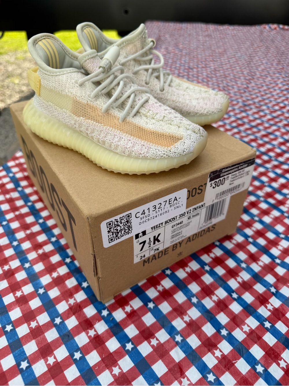 adidas Yeezy Boost 350 V2 Pale Yellow & Cream Knit Sneakers
